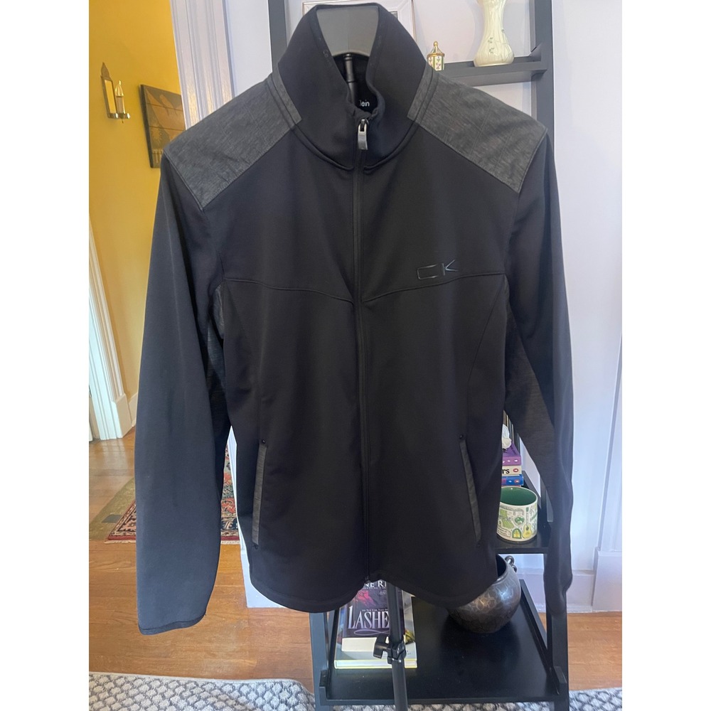 Calvin Klein Performance Men's M THRML Black Gray Full Zip Jacket